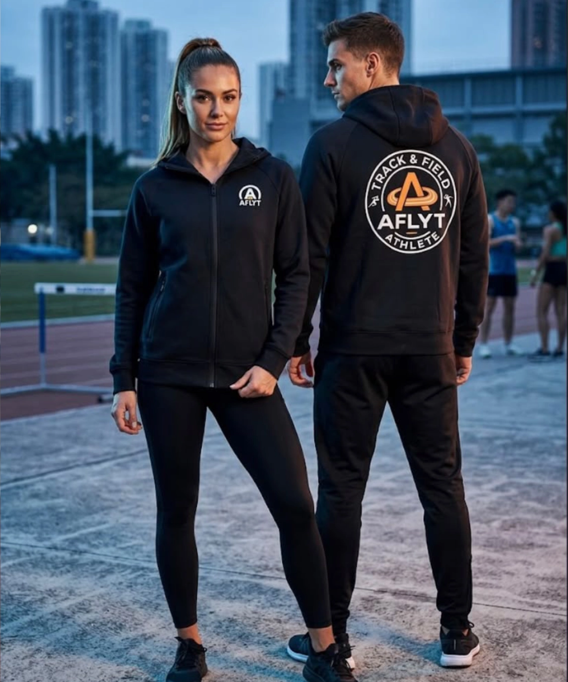 Aflyt Track and Field Full Zip Hoodie Team Lifestyle