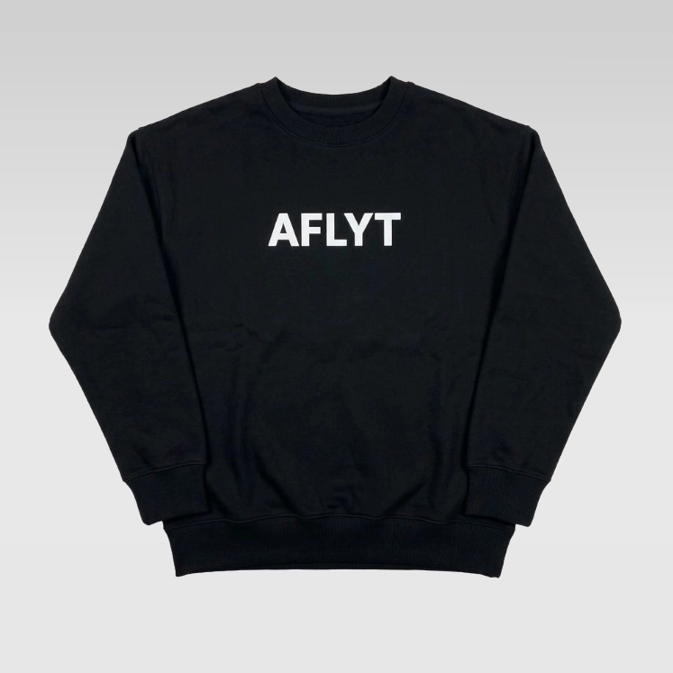 Aflyt - Austrian Fleece Lined Oversized Sweatshirt - Black
