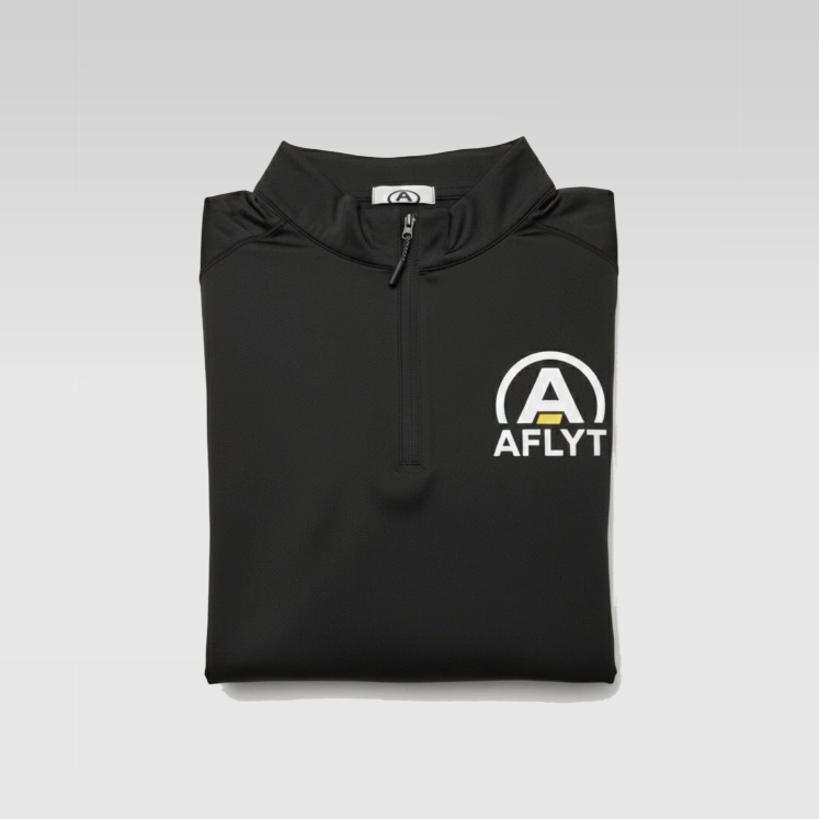 Aflyt - Long Sleeve Quarter Zip Running Top Folded