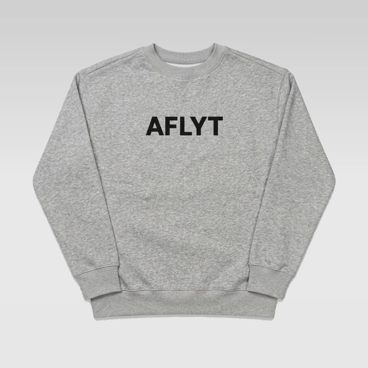 grey oversized sweatshirt