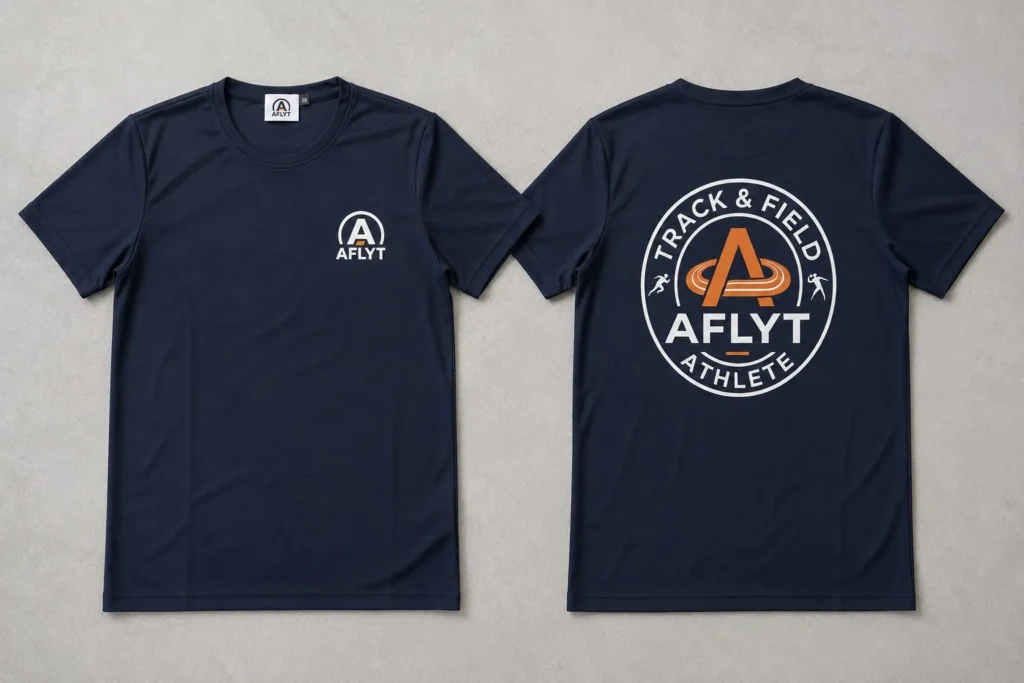aflyt - track and field font and back